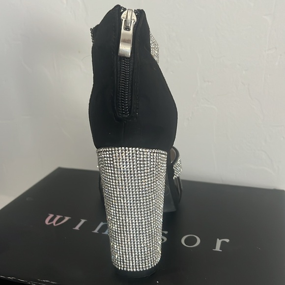 Sparkly black, block heel - Picture 4 of 7